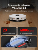 Roborock S8 MaxV Ultra – Robotstofzuiger met Dweilfunctie, 10.000 Pa, VibraRise 3.0, Wassen op 60°C, Wit