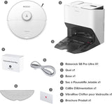 Roborock S8 Pro Ultra – Robotstofzuiger met Dweilfunctie, 6.000 Pa, RockDock Ultra Station, Bereik 300 m²