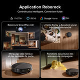 Roborock Saros 20 Set – Robotstofzuiger met Dweilfunctie, 36.000 Pa, Neemt hindernissen tot 8,8 cm, Wassen op 100°C, Zwart