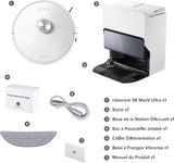 Roborock S8 MaxV Ultra – Robotstofzuiger met Dweilfunctie, 10.000 Pa, VibraRise 3.0, Wassen op 60°C, Wit